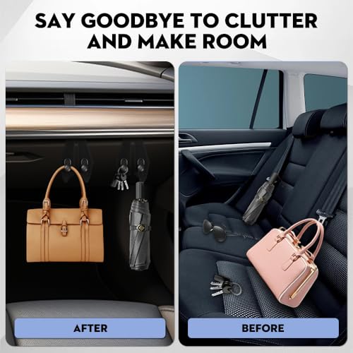 Car Hook for Co-Pilot Glovebox, Universal Vehicle Glove Box Organizer for Umbrella Handbag Coat(Black)