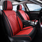 Leather Front Seat Covers Red Car Seat Cover Breathable Waterproof Seat Cover for Cars Automotive Seat Covers 2 Front Seats Protector Universal Fit for Most Car Truck SUV, Black&Red