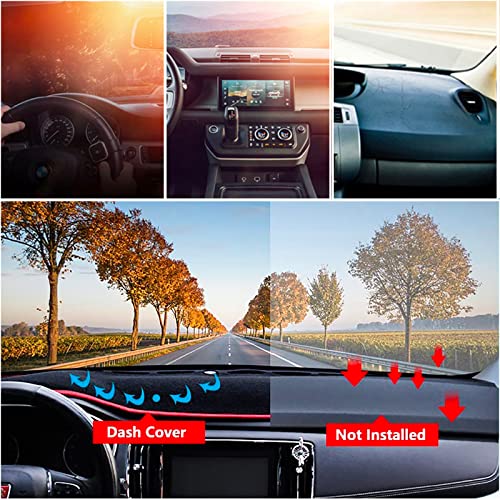Dash Mat Cover Interior Dashboard Protection pad Compatible with Volkswagen Atlas SUV S SE SEL and SEL Premium 2018-2023 Sunshade Glare UV Rays Protector (Black Trim) - color: Black Trim
