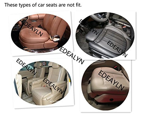 Luxury PU Leather Car Seat Cover Protector Front Car Seat Cover Seat Bottom Cover Single Seat Cover-Compatible with 90% Vehicles (Width 20.8× Deep21 × Thick 0.2 inch) (Beige) - color: Beige