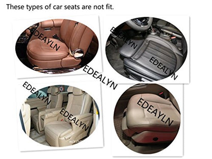 Luxury PU Leather Car Seat Cover Protector Front Car Seat Cover Seat Bottom Cover Single Seat Cover-Compatible with 90% Vehicles (Width 20.8× Deep21 × Thick 0.2 inch) (Beige) - color: Beige