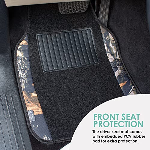FH Group Automotive Floor Mats – Universal Fit Premium Carpet Car Mats with Driver Heel Pad, Full Set for Cars, SUVs & Trucks - Camo - color: Camo
