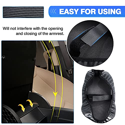 Autorder Center Console Cover for Kia Seltos 2021 2022 2023 2024 2025 Accessories Carbon Fiber Armrest Cover Anti-Scratch Middle Console Pad Leather Armrest Protector - size: 2021-2025 Kia Seltos
