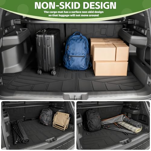 Cargo Liners for 2025 2026 Toyota 4Runner 5 Seats Gas, Trunk Mat with Seat Back Cover All Weather Rear Cargo Mat Backrest Protector Accessories (Not for Hybrid EV&i-Force MAX) - size: 5Seats-Trunk+Seatback Mats