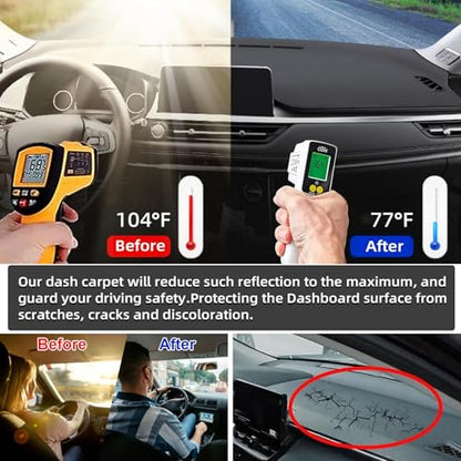 SKYLOTEC Dash Cover Compatible with Dodge RAM 1500 2500 3500 2019-2025 2026 Dash Pad Dashboard Mat Carpet Protector (Not Fit for Classic) - size: 2019-2026 RAM