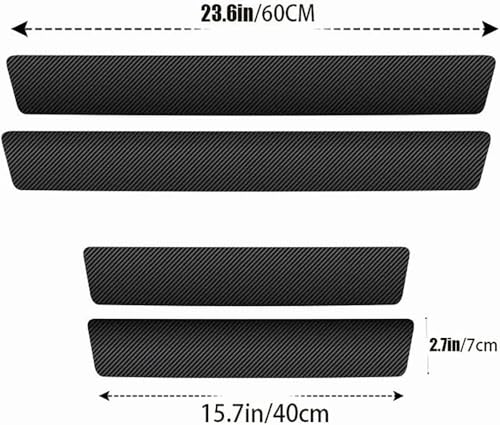 4Pcs z71 Letter Emblem Front/Rear Door Car Door Sill Plate Protectors Scuff Plate (Black Red)