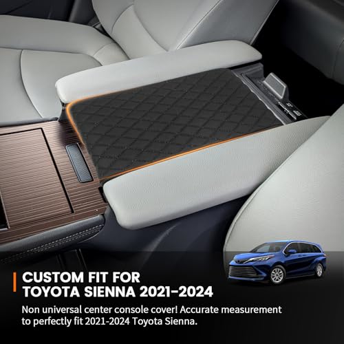 Custom Fit for Center Console Cover Toyota Sienna 2021 2022 2023 2024 2025 2026 Armrest Cover Center Console Pad Interior Accessories Car Armrest Seat Box Cover Protector - size: Toyota Sienna 2021-2024 2025 2026