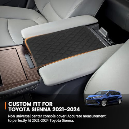 Custom Fit for Center Console Cover Toyota Sienna 2021 2022 2023 2024 2025 2026 Armrest Cover Center Console Pad Interior Accessories Car Armrest Seat Box Cover Protector - size: Toyota Sienna 2021-2024 2025 2026