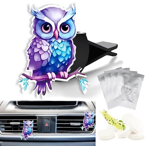 Cute Car Air Freshener Clips Owl Car Vent Clip Owl Cars Scents Cologne Air Conditioner Clip Auto Vent Interior Decoration Cars Accessories Owls Loves Gifts for Men Women - color: Owl
