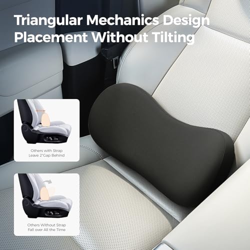 Lumbar Support Pillow - Back Pain Relief Cushion, Fits Tightly Around the Coccyx, Ergonomics Memory Foam, Skin-Friendly Fabric, Fit Car Drive, Office Chair, Rest Seat, Wheelchair (Black) - color: Black
