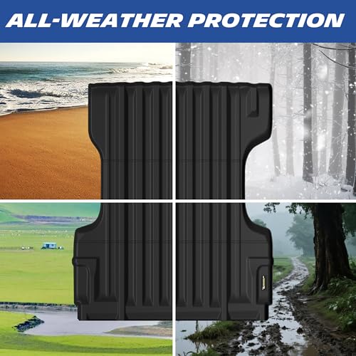 MICHELIN Truck Bed Mat for 2005-2021 Nissan Frontier 6 FT / 73.3" Only, All-Weather Truck Bed Liner, Custom Fit, Durable TPE Bedliner, Non-Slip - size: 3) Frontier | 05-21 | 6 FT