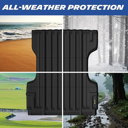 MICHELIN Truck Bed Mat for 2005-2021 Nissan Frontier 6 FT / 73.3" Only, All-Weather Truck Bed Liner, Custom Fit, Durable TPE Bedliner, Non-Slip - size: 3) Frontier | 05-21 | 6 FT