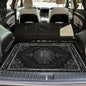 Universal Car Trunk Mat 29" x 39", Black Bohemian Style All Weather Trunk Protection Cargo Liner, Durable Cargo Mat Rear Trunk Liner, Stylish Vehicle Interior Accessories Suitable for Most Car Models - color: Black Bohemian Style