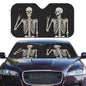 Halloween Skeleton Funny Skull Windshield Sun Shade Front Protector Folding Car Sun Visor Blocks Uv Rays Keeps Your Vehicle Cool - color: Halloween Skeleton Funny Skull