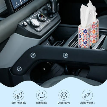 Modern Car Tissues Cylinder 4 Packs (4 Canisters/200 Tissues) - Plastic, Ct-3 - color: Ct-3