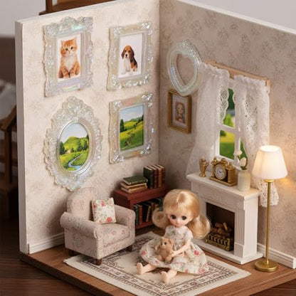 Miniature Dollhouse Accessories 4 Pcs Dollhouse Picture Frames Doll House Furniture for Handmade Lovers and 1:12 Scale Dollhouse Enthusiasts (Silver) - color: Silver Frames