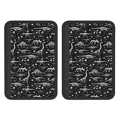 Black White Dinosaur Skeleton Seat Belt Cover Fits Cars Trucks SUV Sedans Air Permeability Car Seatbelt Strap Cover, Auto Interior Accessories Protector