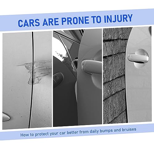 4 PCS Car Door Anti-Collision Strip, Rearview Anti-Impact Sticker, Door Protection Decorative Covers, Universal Car Side Door Edge Protector (Black)