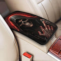 Universal Car Center Console Cushion Pad, Cool Red Skull Soft Waterproof Car Center Console Cover Auto Armrest Seat Box Cover Protector for Most Vehicle SUV Truck Car - color: Cool Red Skull