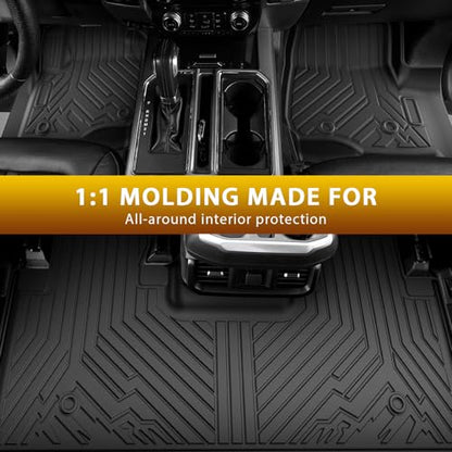 Floor Mats for 2017-2024 2025 2026 Ford F250/F350/F450 Super Duty Crew Cab Accessories All Weather TPE Custom Fit Truck Floor Liners 1st & 2nd Row - size: 3)Ford F250/F350/F450｜17-26｜1st & 2nd Row