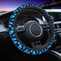 Blue Butterfly Steering Wheel Covers Non Slip Neoprene Steering Wheel Protector Universal 15 inch for Women Men Car - color: Black18