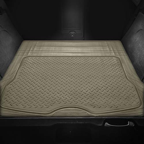 FH Group ClimaProof Universal Cargo Mat – All-Weather, Trimmable Trunk Mat (54.5" W x 44" D) – Fits Most Cars, SUVs & Trucks – Beige - color: Beige, size: Large