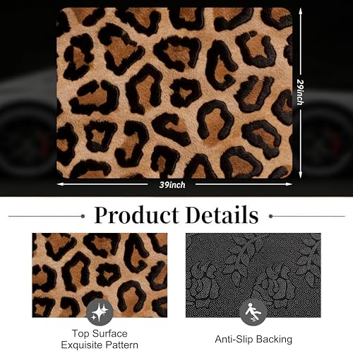 Car Trunk Mat - Universal Size 29" x 39", Leopard Print Pattern Cargo Liner, Car Accessory for SUVs/Sedan/Wagons, Durable Protective Mat, Trunk Liner for Families/Travel Enthusiasts - style: Leopard Print-7
