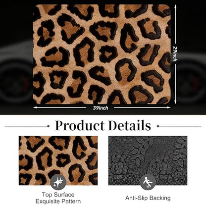 Car Trunk Mat - Universal Size 29" x 39", Leopard Print Pattern Cargo Liner, Car Accessory for SUVs/Sedan/Wagons, Durable Protective Mat, Trunk Liner for Families/Travel Enthusiasts - style: Leopard Print-7