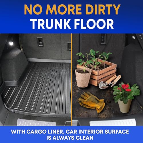 Premium Cargo Liner for Cadillac XT5 2017-2025 - 100% Protection - Custom Fit Car Trunk Mat - All-Season Black Cargo Mat - 3D Shaped Laser Measured Trunk Liners for Cadillac XT5