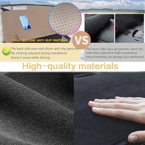 Dashboard Cover Suitable for Toyota 4Runner 2010-2024 Car Dashboard Cover Sun Visor Mat Non-Slip Polyester Dashboard Accessories (Black) - size: 2010-2024 For Toyota 4Runner