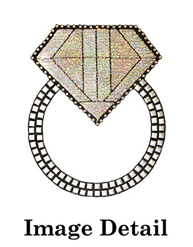 ALLBrand Universal Fit FrontRear 4-Piece Full Set Crystal Bling Rhinestone Design Studded Carpet Car SUV Truck Floor Mats (Diamond Ring-Black), KAM - color: Diamond Ring-Black