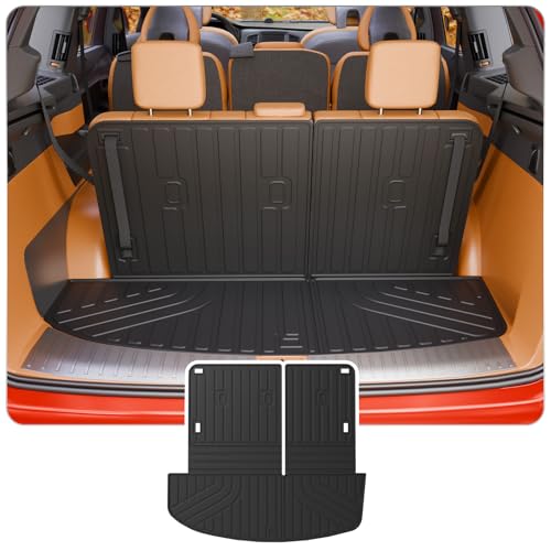 Trunk Mat Compatible with 2026 Hyundai Palisade Gas Cargo Liner Cargo Mat TPE All Weather Back Seat Cover Protector Trunk Liner Palisade Accessories (Trunk Mat with Backrest Mat) - style: For Hyundai Palisade | 2026