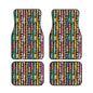 Colorful Stripe Car Floor Mats Leopard Cheetah Animal Universal SUV Truck Van Sedans Front Rear Floor Foot Mats 4-Piece Full Set with Non-Slip Rubber Backing Car Carpets - color: Leopard Stripe