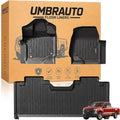 Umbrauto Custom Fit Floor Mats for Ford F150 SuperCab (Extended Cab) 2015-2025 2026 (Not for SuperCrew Cab), All Weather TPE Automotive Pickup Truck Liners for Front & Rear Row - size: F150 2015-26 SuperCab