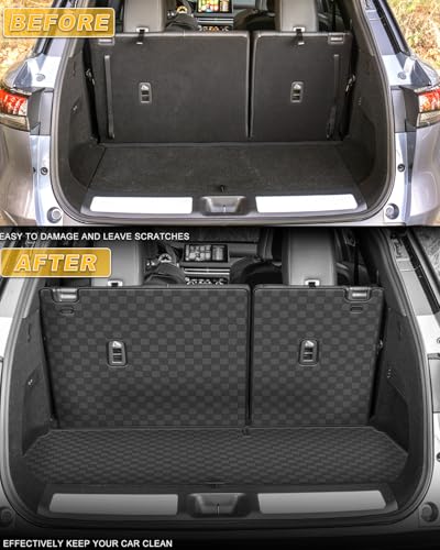 Cargo Liner & Backrest Mat Compatible with 2022-2026 Infiniti QX60 - All Weather Protection PU Leather Trunk Mat - color: Infiniti QX60 Cargo Backrest Mat-A