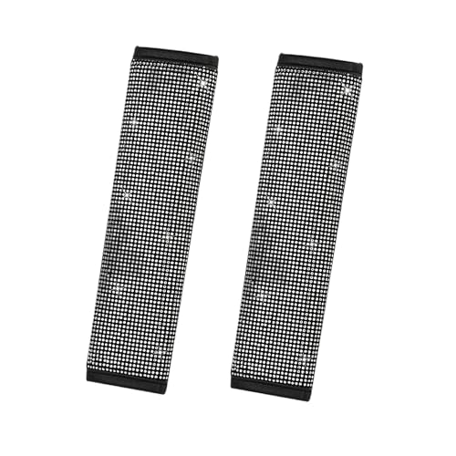 2PCS Bling Car Seat Belt Covers, Crystal Rhinestone Seatbelt Shoulder Pad for Women Girl, Diamonds Glitter Seat Belt Cushion, Universal Auto Interior Accessory for Car Truck SUV (White) - color: White