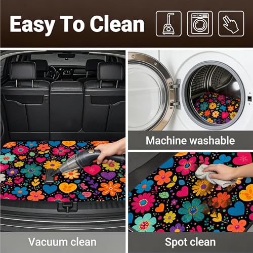 Automotive Floor Mats 5 Pcs, Universal Car Floor Mats,Floral Car Mats, Flower Car Accessory for SUVs/Sedan/Wagons, Durable Protective Mat, Trunk Liner for Families/Travel Enthusiasts - style: Bundle11