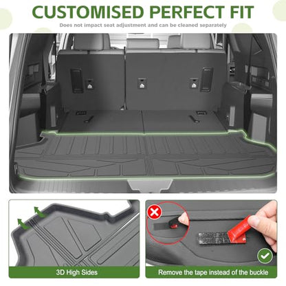 Trunk Mat for 2025 2026 Toyota 4Runner 7 Seats Gas, Rear Cargo Mat All Weather TPE Protector Trunk Liner Accessories(Not for Hybrid EV/i-Force MAX) - size: 7Seats-Trunk Mat