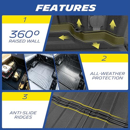 MICHELIN Truck Bed Mat for 2022-2026 Toyota Tundra 6.5 FT / 78.7" Only (Not Fit Drop-in Liners), All-Weather Truck Bed Liner, Custom Fit, Durable TPE Bedliner, Non-Slip - size: 1) Tundra | 22-26 | 6.5 FT