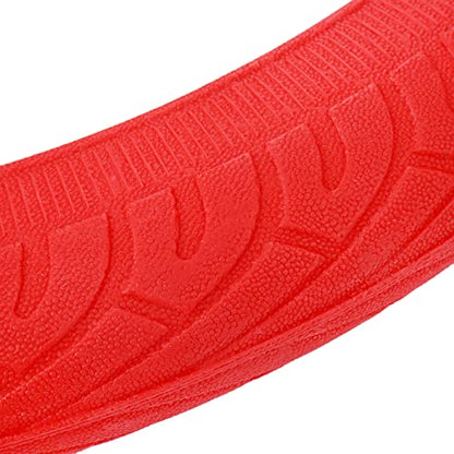 Modengzhe Steering Wheel Hand Brake Lever and Shift Knob Silicone Cover Kit, 3D Oval Anti-Slip Design Protective Case (Red) - color: Red