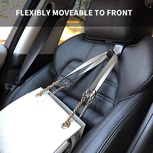 Car Seat Headrest Hook 4 Pack Vehicle Backpack Hooks Hanger Vehicles Holder Organizer for Purses,Bags,Cloths,Car Water Bottle Hook Seat Accessories - color: 4Pcs