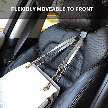 Car Seat Headrest Hook 4 Pack Vehicle Backpack Hooks Hanger Vehicles Holder Organizer for Purses,Bags,Cloths,Car Water Bottle Hook Seat Accessories - color: 4Pcs