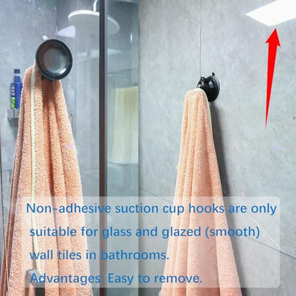 Heavy-Duty Suction Cup Hooks Hook removGlass Suction Cup with Hook able Door and Window Suction Cups with Dual Hooks for Hanging Items in Cars, Kitchens, bathrooms, etc. 2-Piece Set - style: vacuum