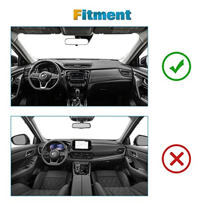 x xotic tech Center Console Dashboard Mat Pre-Cut Non-Slip Sunshield Sun Glare Protector Dash Carpet Pad Black Cover Compatible with Nissan Rogue 2014-2020 - color: Compatible with Nissan Rogue 2014-2020