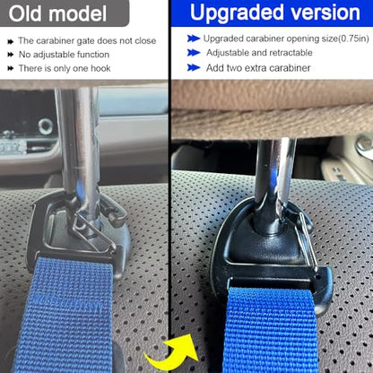 Car Headrest Hooks, Backseat Storage Organizer Hangers, Universal Vehicle Seat Back Hooks, 4 Pack (darkblue) - color: darkblue