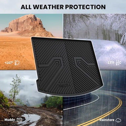 LASFIT Trunk Mat for Lincoln Corsair 2026 2025 2024 2023 2022 2021 2020, All Weather TPE Cargo Mats Custom Fit Cargo Liner Front & Rear Trunk Liner, Black, Easy to Clean - size: 2020-2026 | For Lincoln Corsair | Cargo Mats