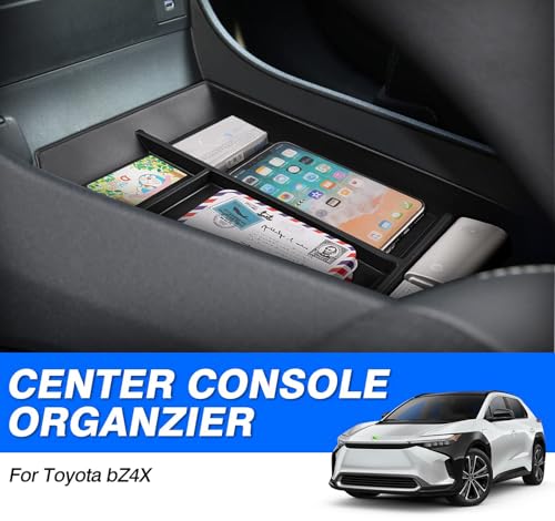 Autorder Center Console Bottom Organizer for 2023 2024 2025 Toyota bZ4X/ Subaru Solterra Accessories Lower Center Console Storage Tray - size: 2023-2026 Toyota BZ4X