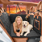 Dog Car Seat Cover for Back Seat, 600D Heavy Duty Hard Bottom Back Seat Extender for Dogs, Waterproof Scratchproof Nonslip Dog Hammock with Mesh Window, Universal Fit for Cars Trucks SUVs