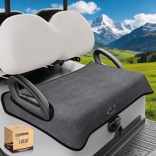 10L0L Universal Golf Cart Seat Covers/Seat Blanket for EZGO TXT/RXV & Club Car DS/Precedent, Breathable Seat Towel/Seat Cushions with Non-Slip Backing, All-Season Comfort (Not for Yamaha) - color: Linen Stripes