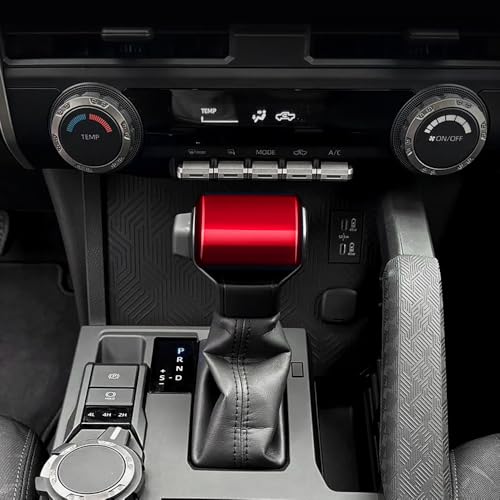 for Toyota Tacoma 2024 2025 and 4Runner 2025 Interior Accessories Center Console ABS Gear Shift Decor Cover Dashboard Trim (Dark Red, Gear Shift Decor)